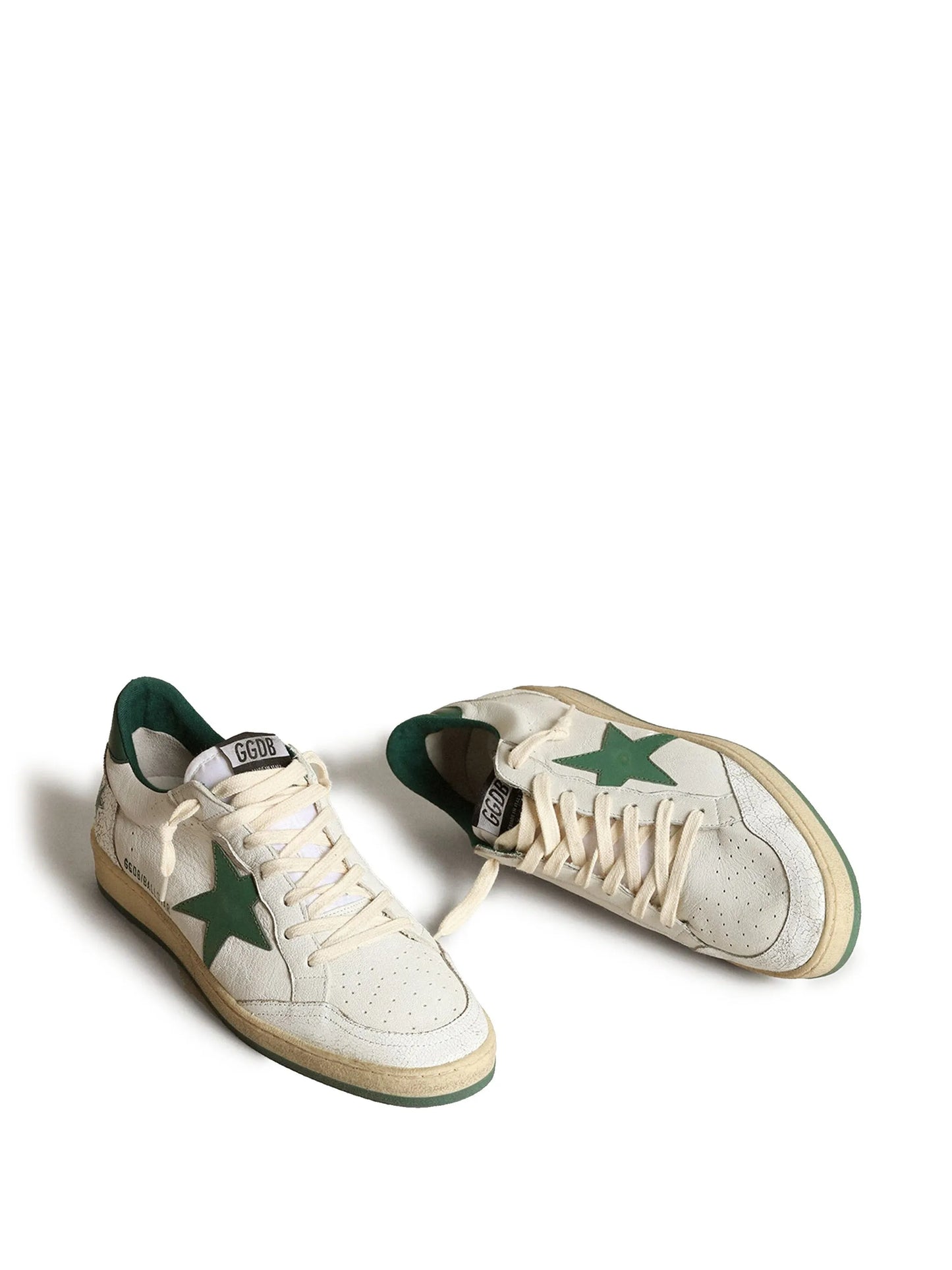 Golden Goose Ballstar Printed Green Tab