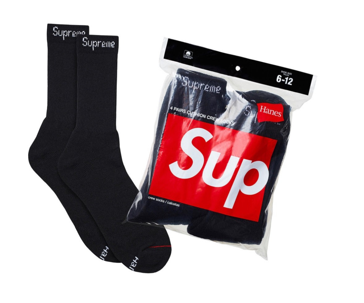 Supreme Socks 4-pack (Black)