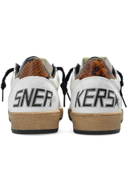 Golden Goose Ballstar Brown Croc Leather Heel Tab