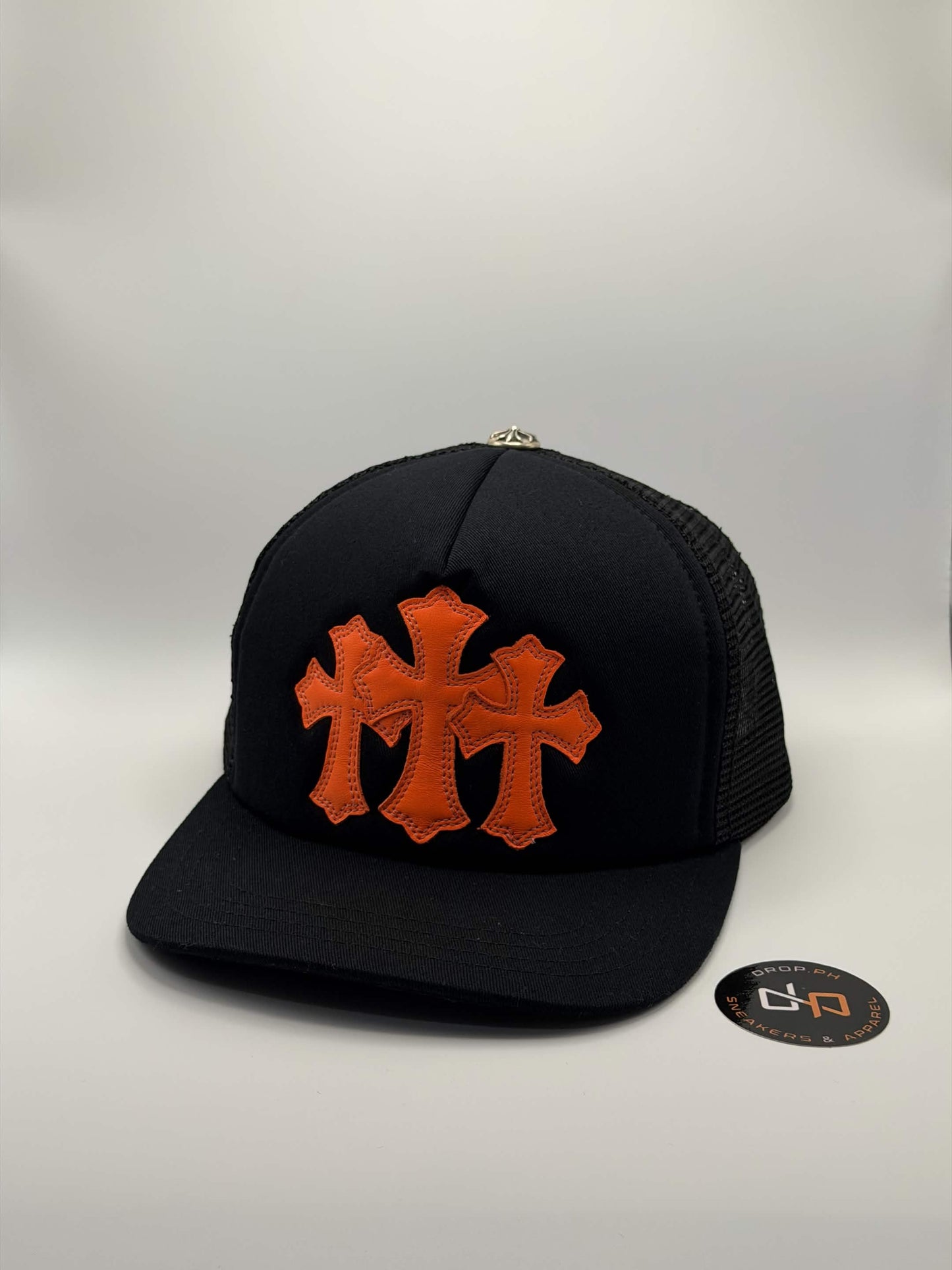 Chrome Hearts St. Barth's Cemetery Exclusive Trucker Hat ( Black/Orange)