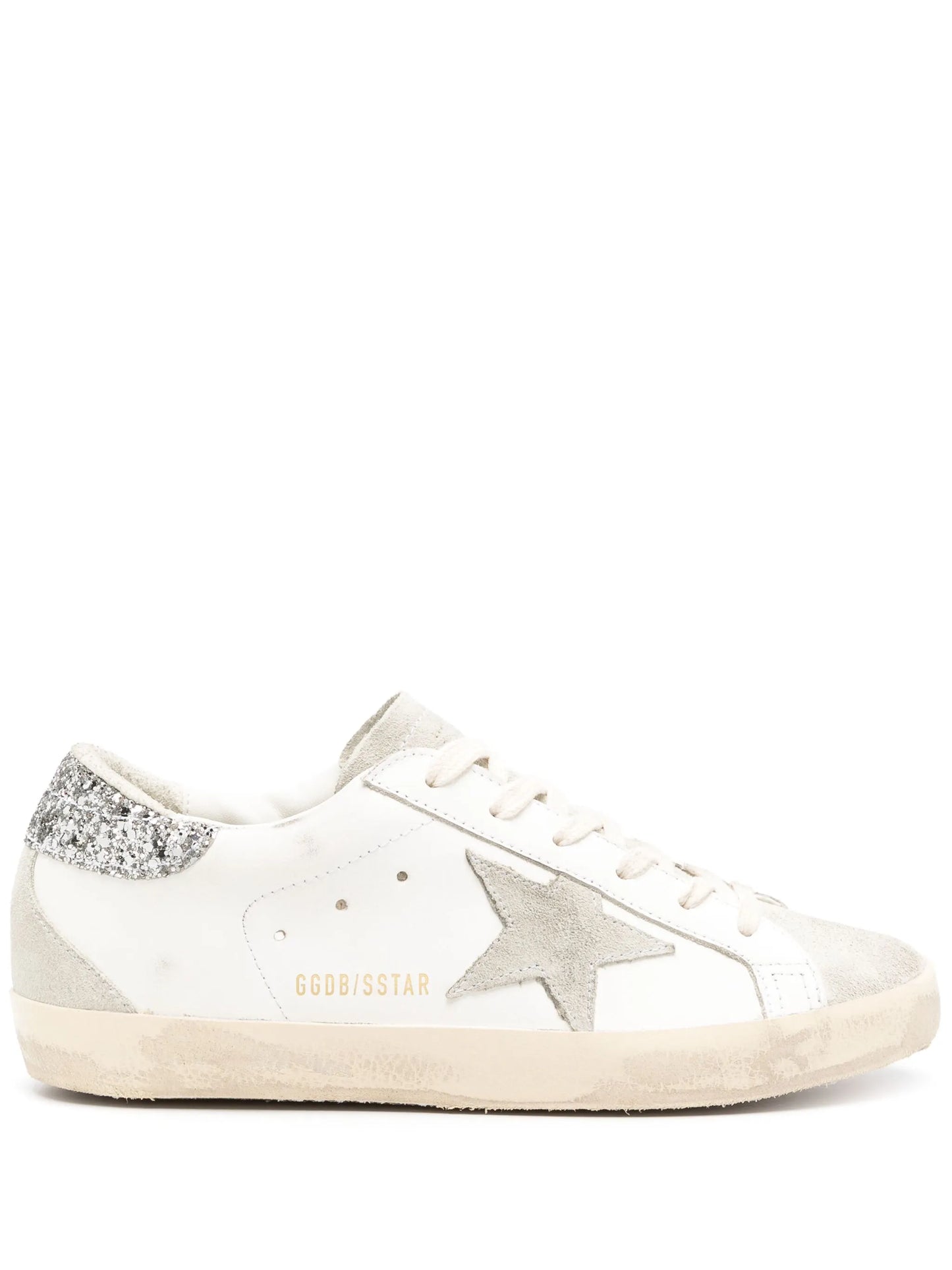 Golden Goose Superstar Silver Heel Tab