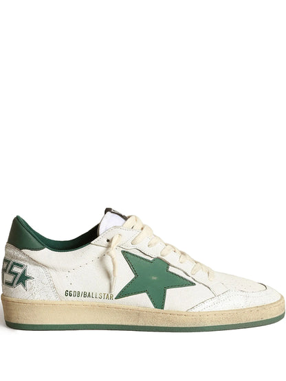 Golden Goose Ballstar Printed Green Tab
