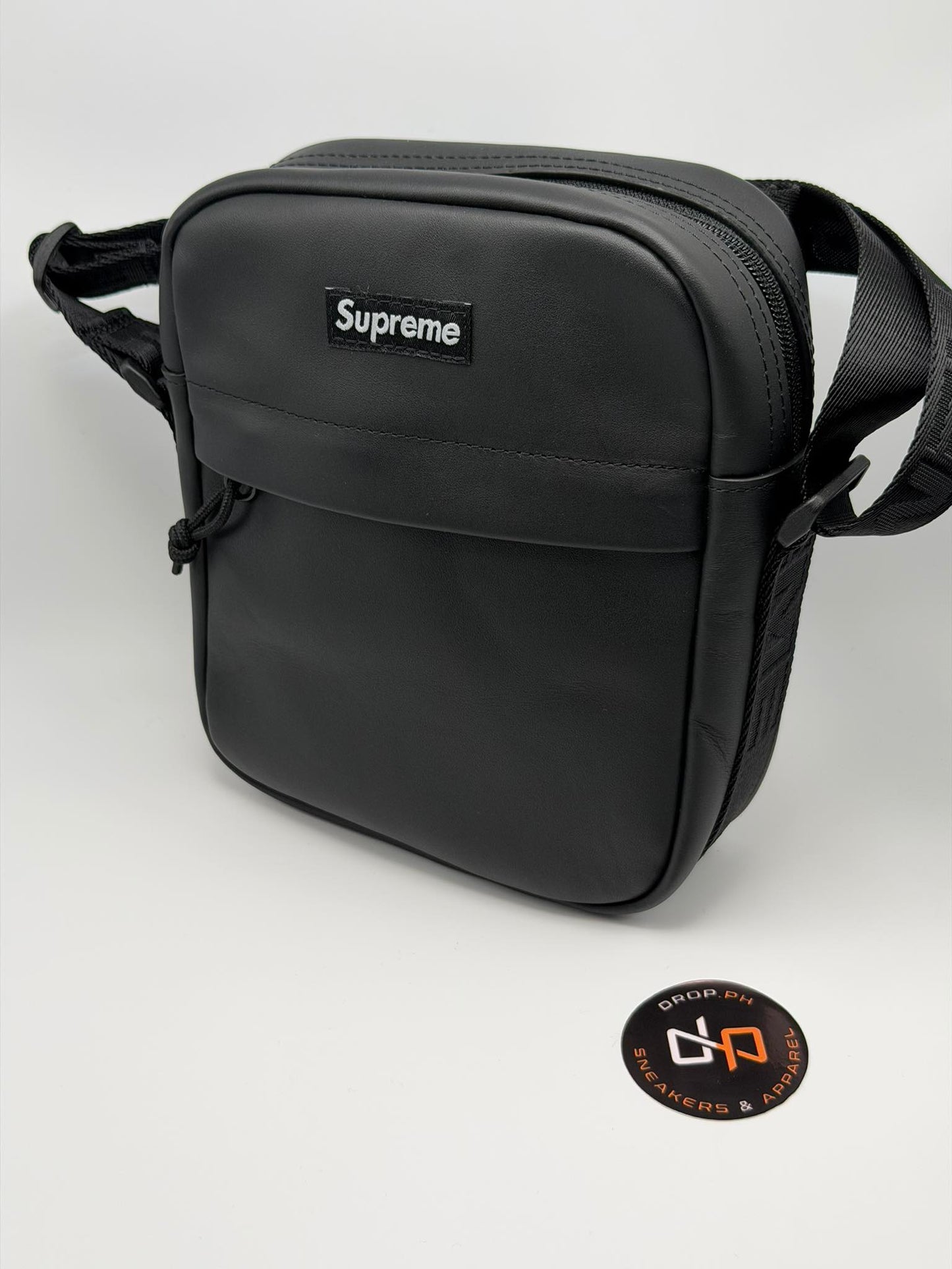 Supreme Leather Shoulder Bag Black
