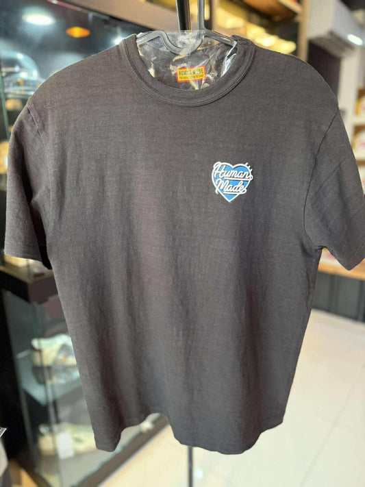Human Made Tee Blue Heart Logo (Black)