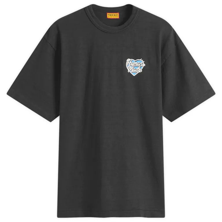 Human Made Tee Blue Heart Logo (Black)