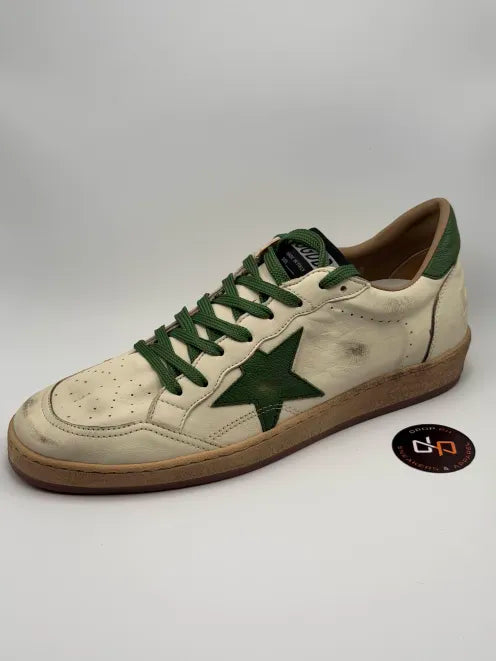 Golden Goose Ballstar Printed Green Tab