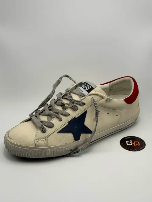 Golden Goose Super Star White Blue Star Red
