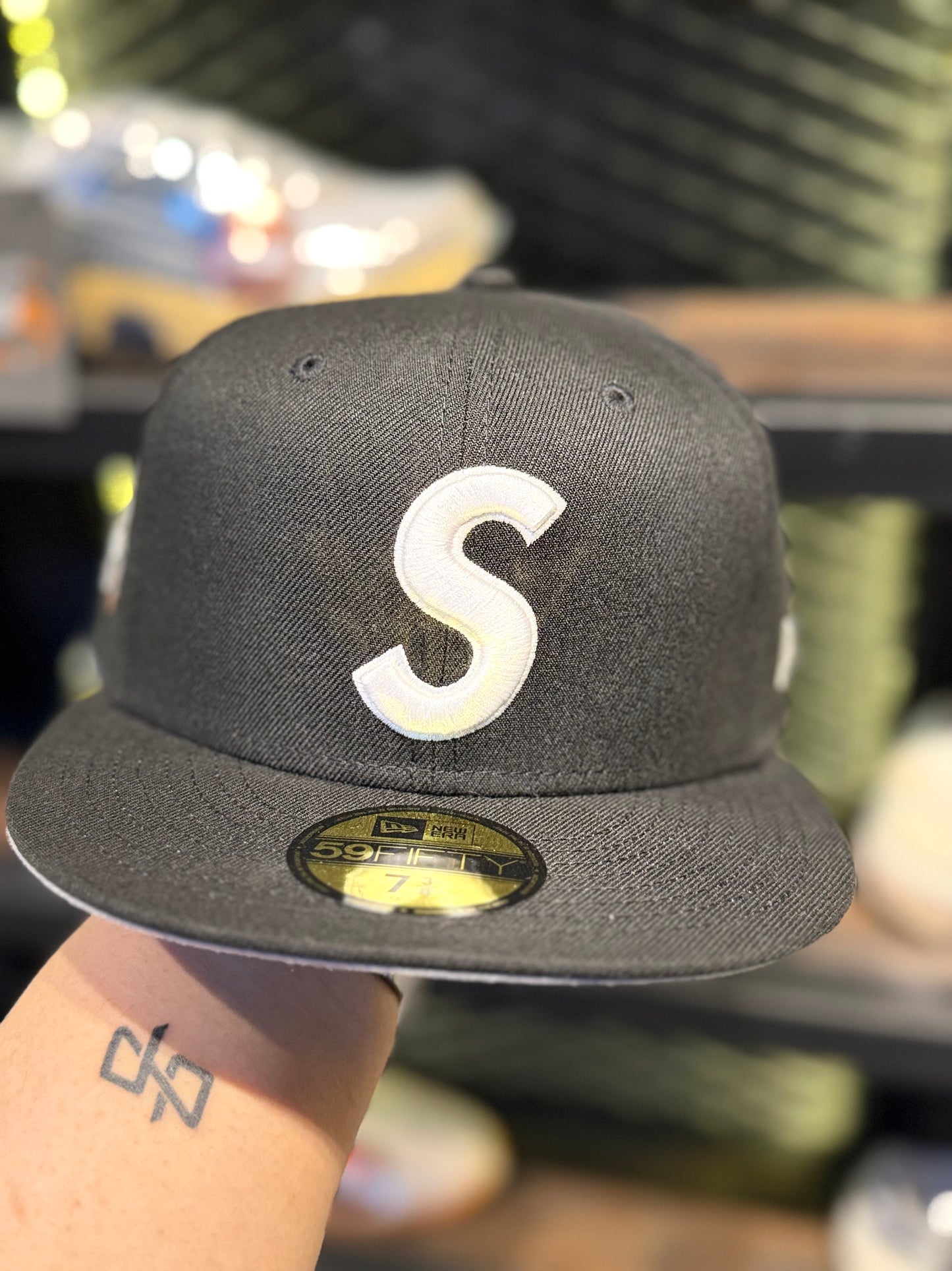 Supreme FW25 Reaper S Logo New Era Black 7 3/8