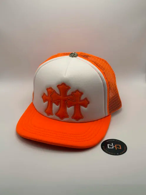 Chrome Hearts Cemetery Trucker Hat Orange