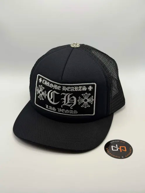 Chrome Hearts CH Hollywood Trucker Hat Black/Black